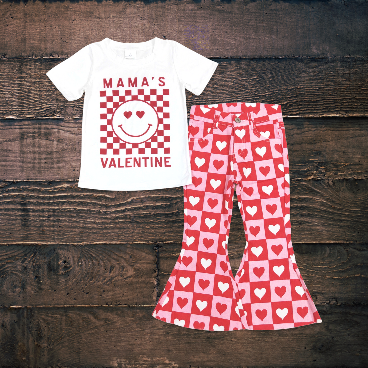 Mama's Valentine Denim Set