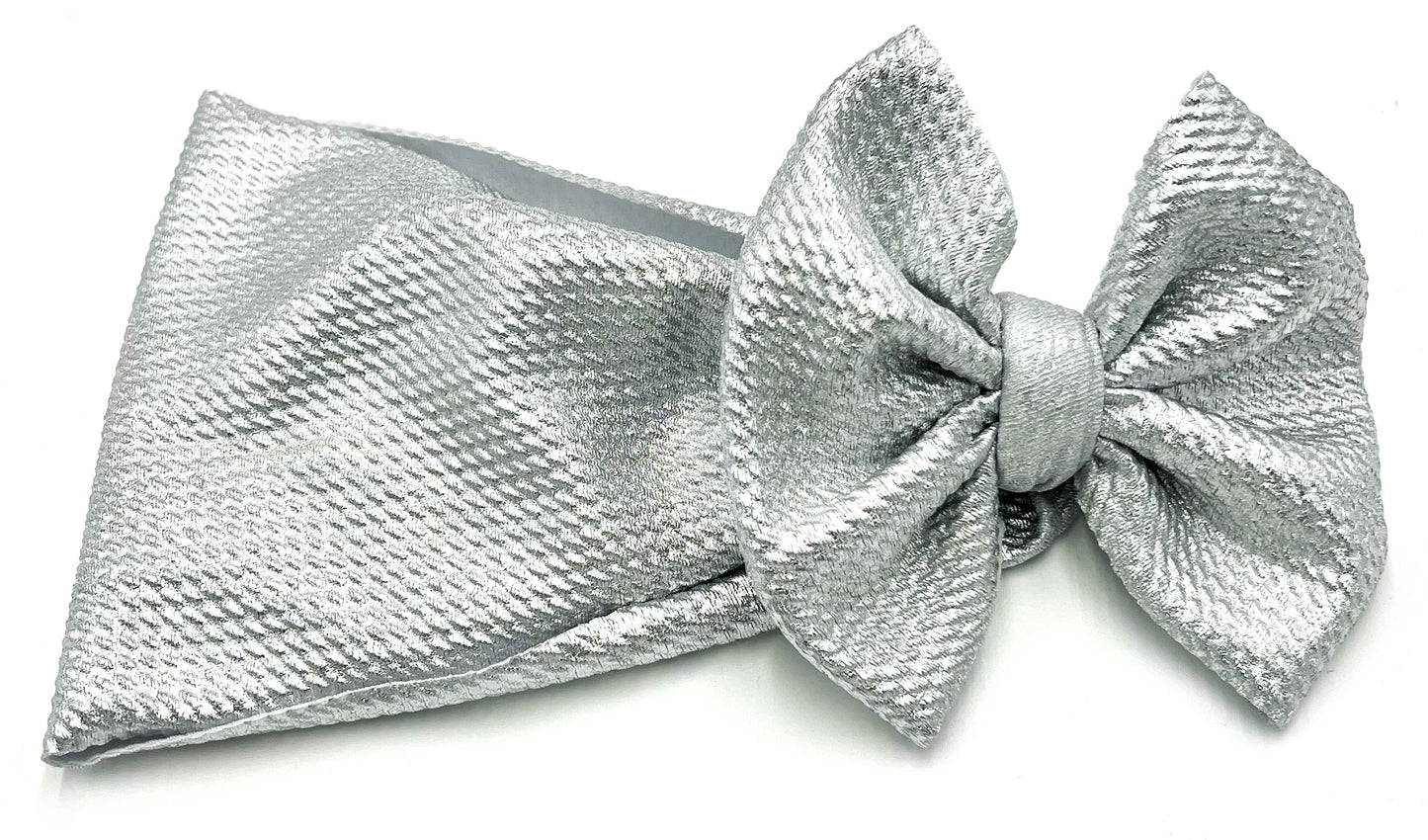 Platinum Silver (Pleather) Head Wrap