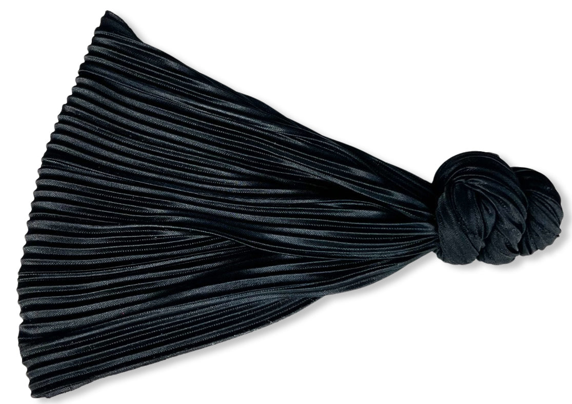 Raven Black (Pleated) Top Knot