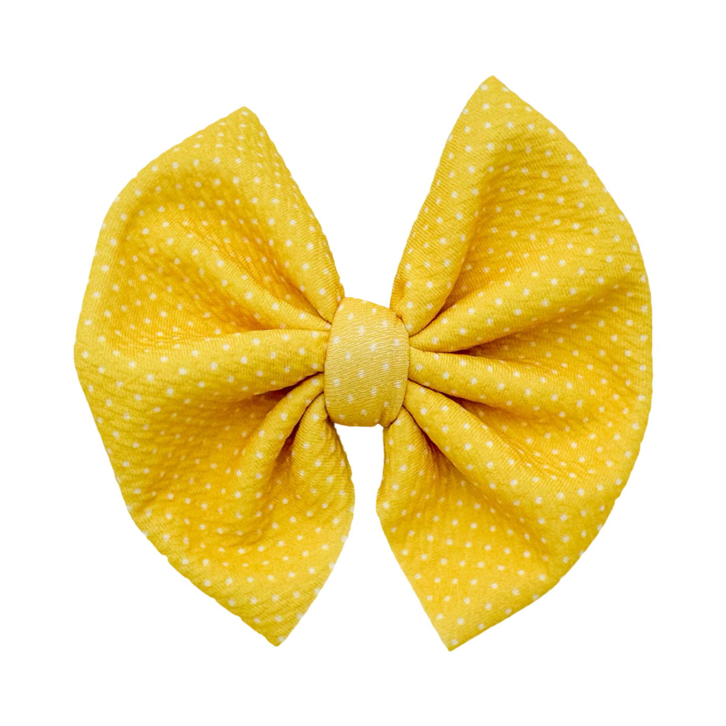 Yellow Polka Dot Bikini Bullet Bow