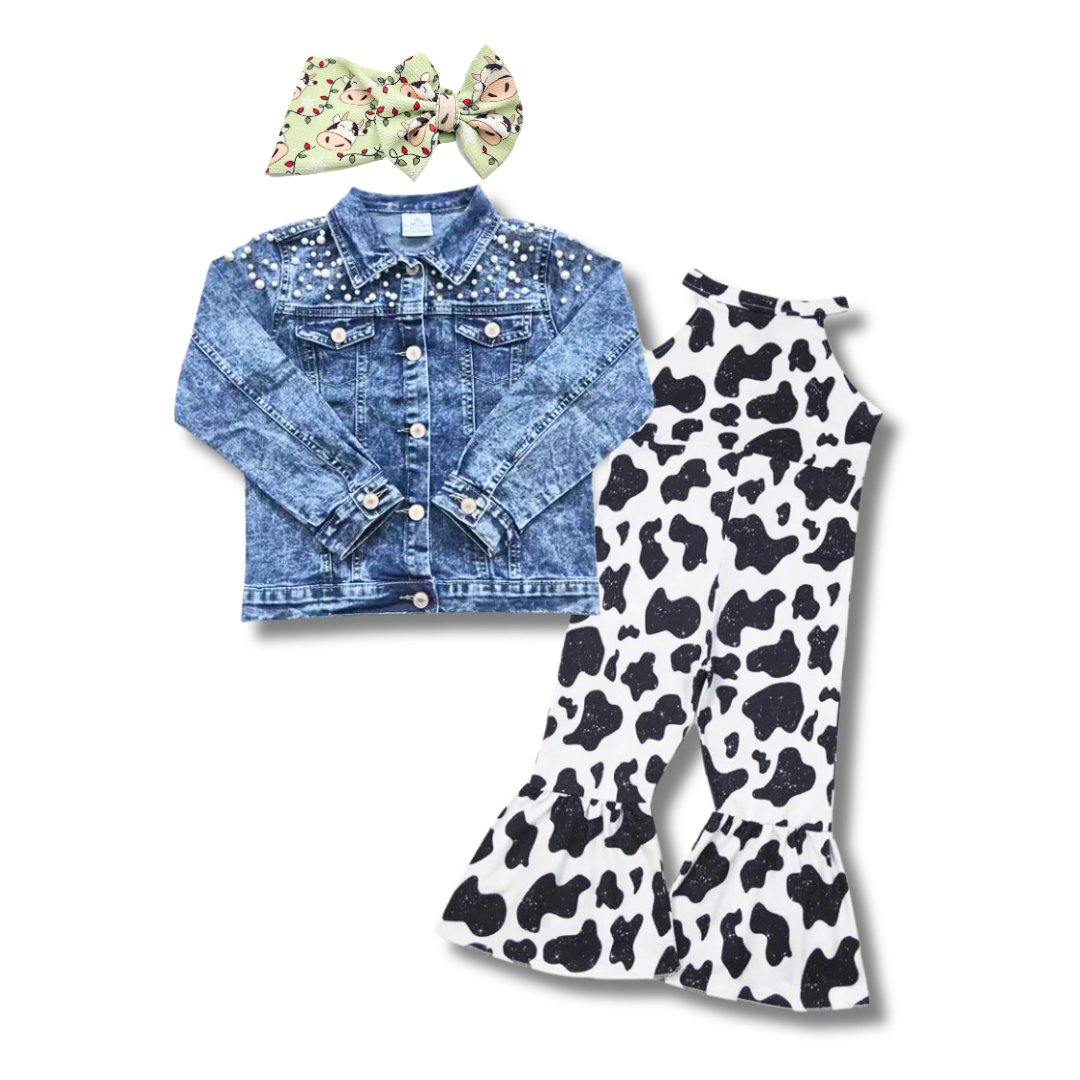 Christmas Cows Jumpsuit Set
