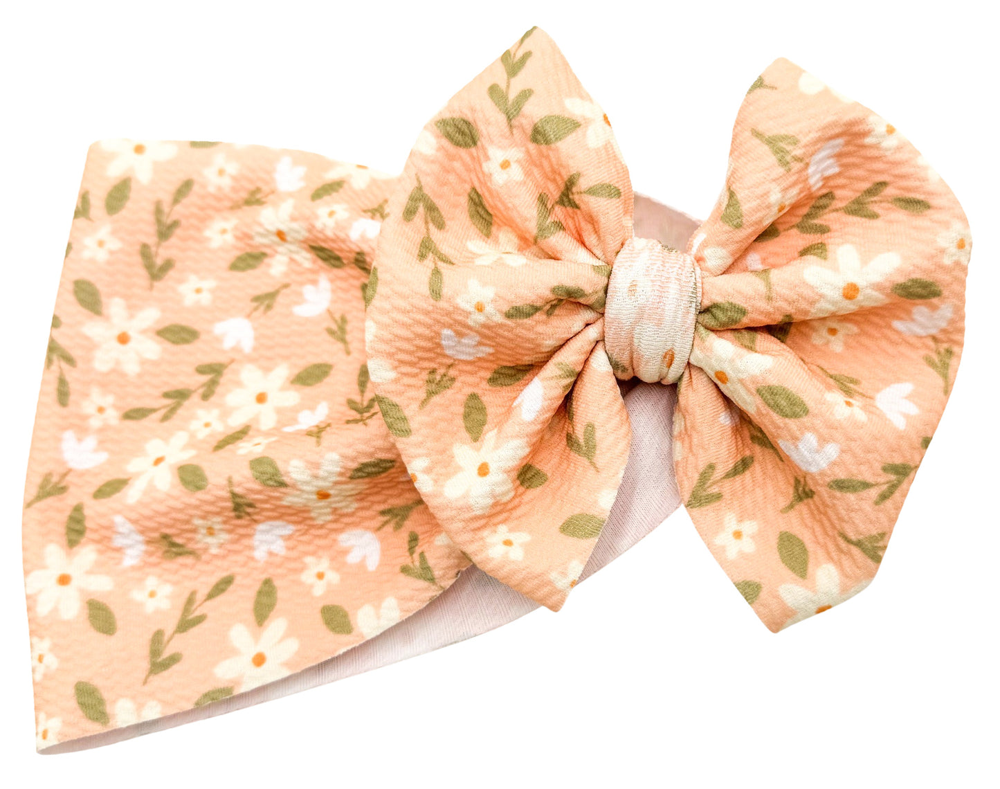 Peachy Daisies Head Wrap