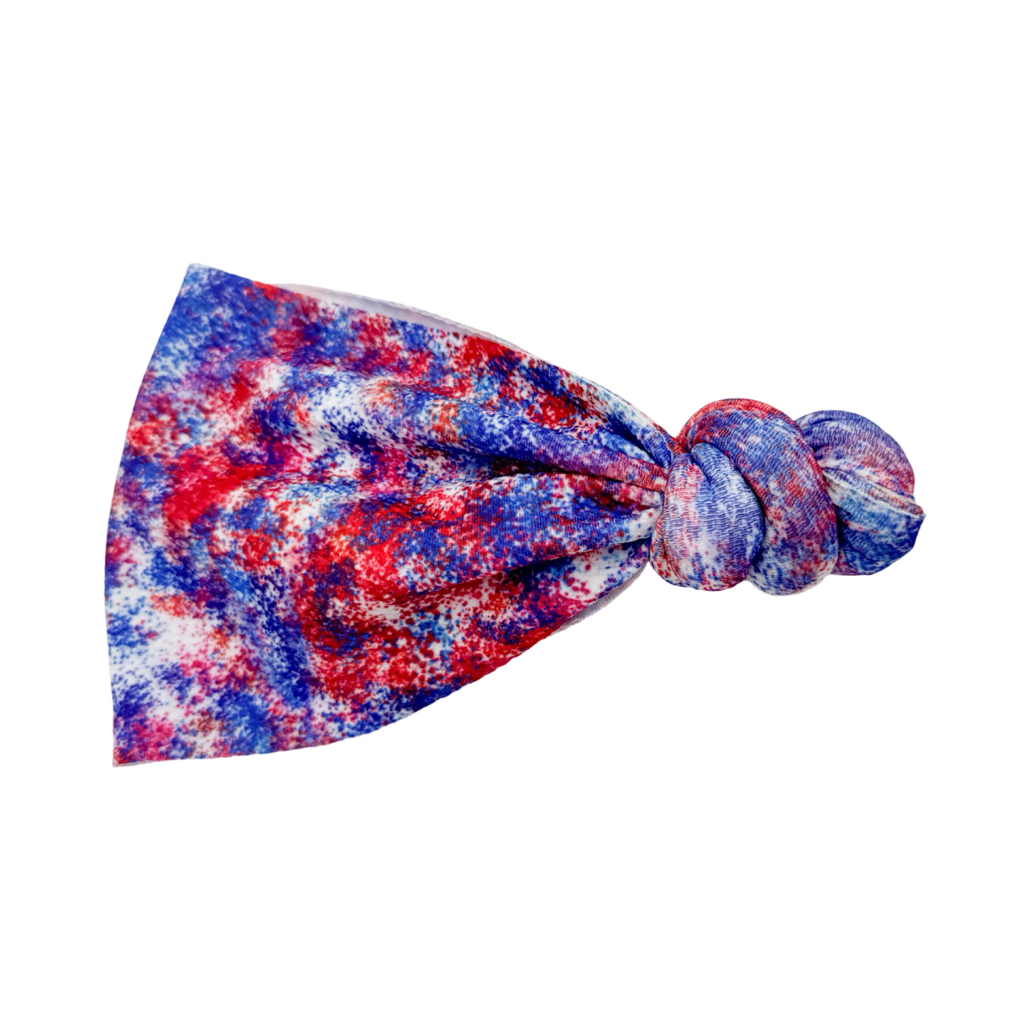 Patriotic Splatter Top Knot