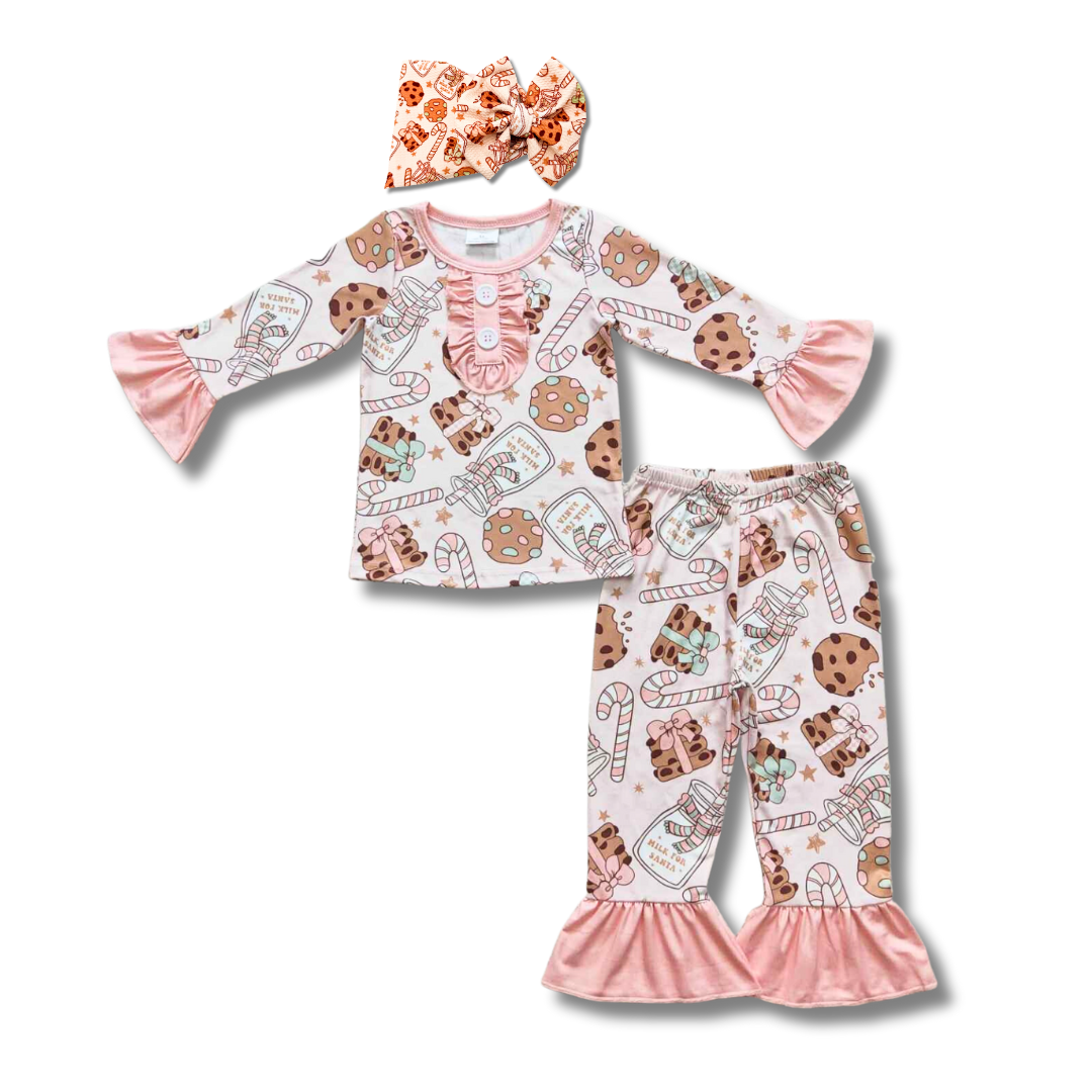 Milk For Santie Ruffle Jammies
