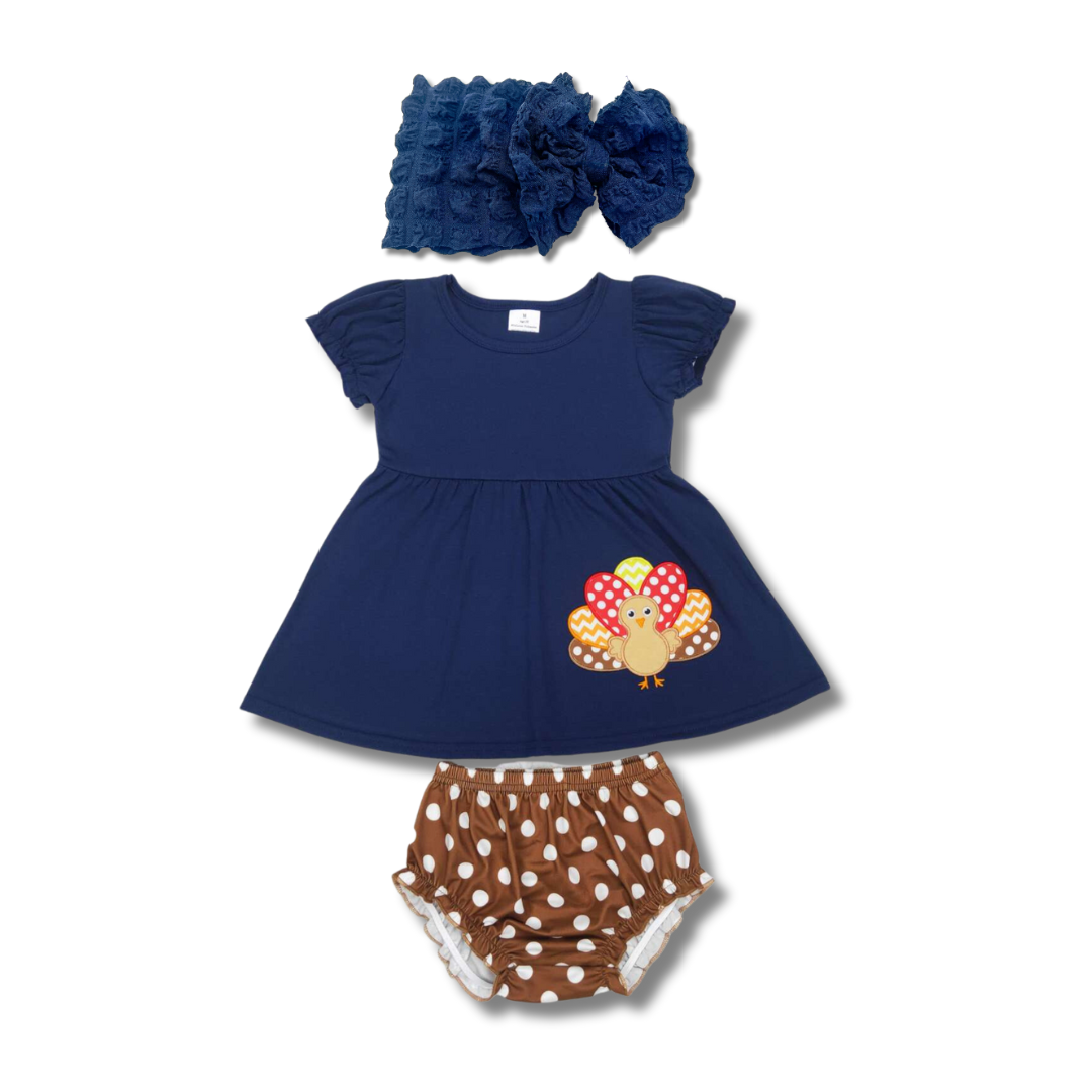 Turkey Dots Bummie Set
