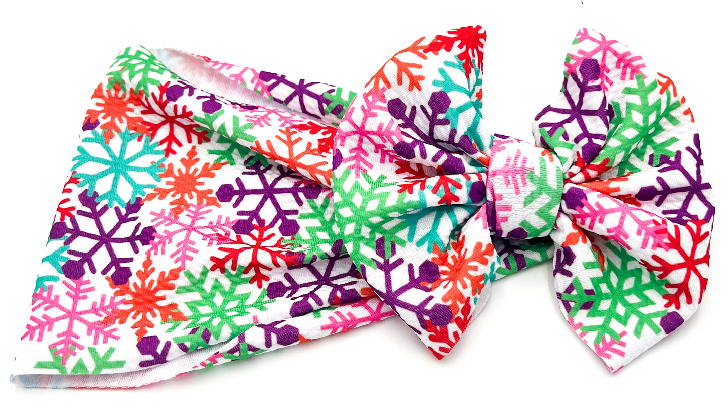 Rainbow Flurries Head Wrap