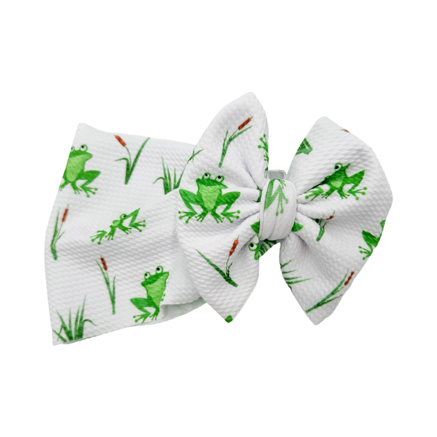 Green Speckled Frog Head Wrap