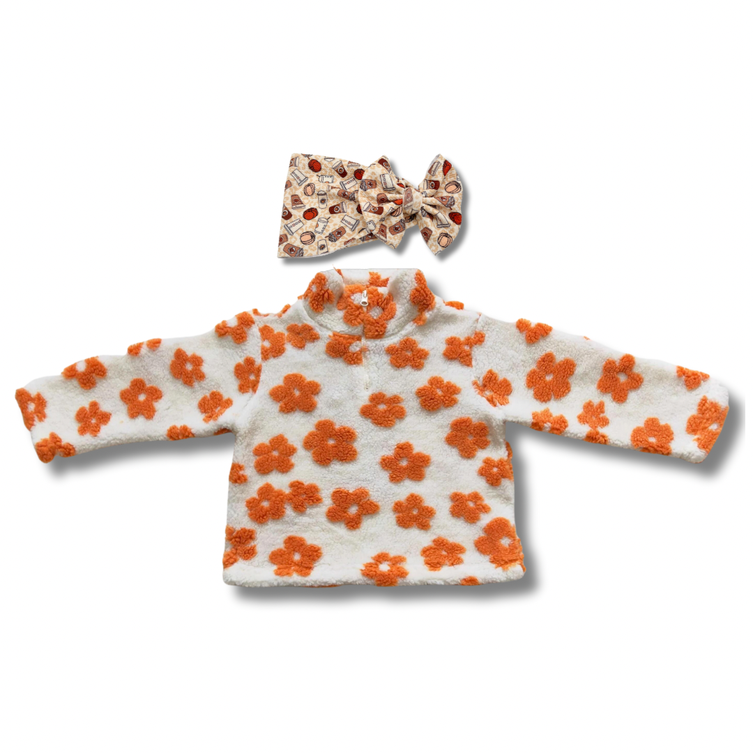 Fall Daisies Sherpa Top