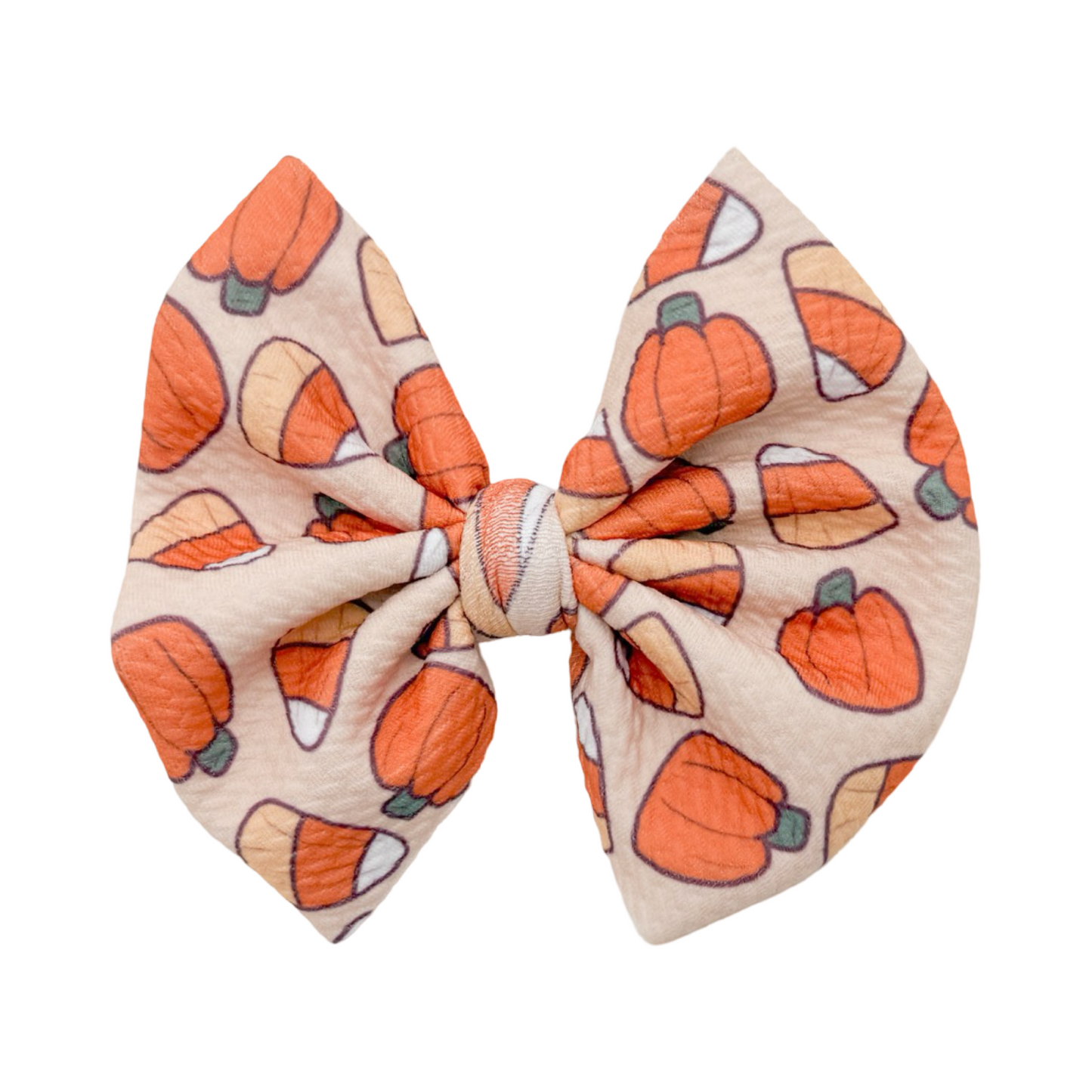 Candy Corn Pumpkins Bullet Bow