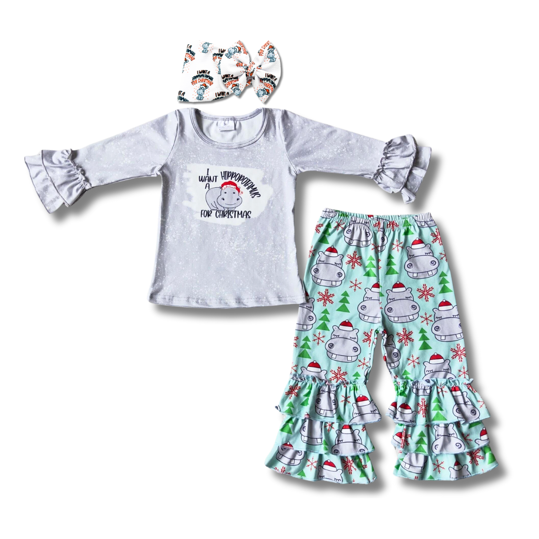 Hippos For Christmas Set