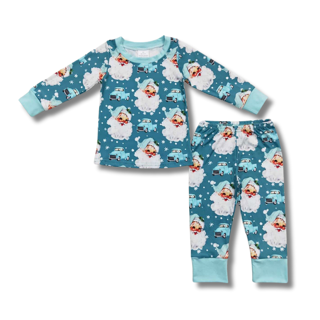 Santa's Blue Christmas Jammies