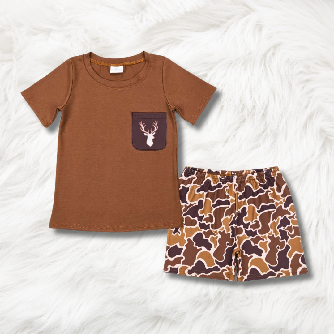 Hunting Brown Short Set