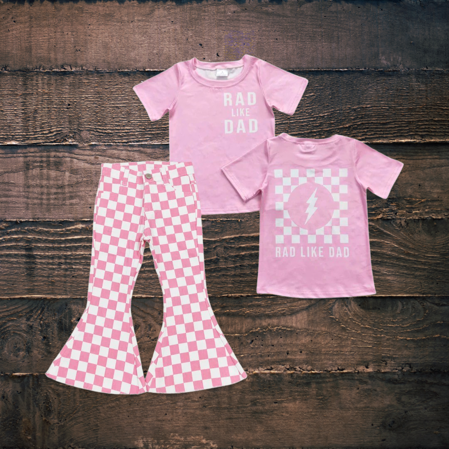Rad Like Dad Pink Denim Set
