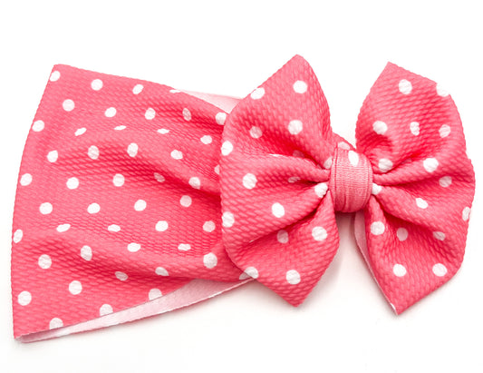 Polkadot Pink Head Wrap