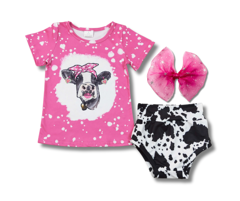 Pinky Cows Bummie Set