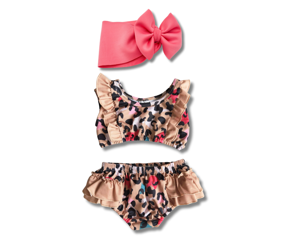 Neutral Leopard Swim Suit