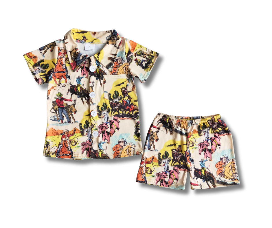 Western Cowboy Short Jammies