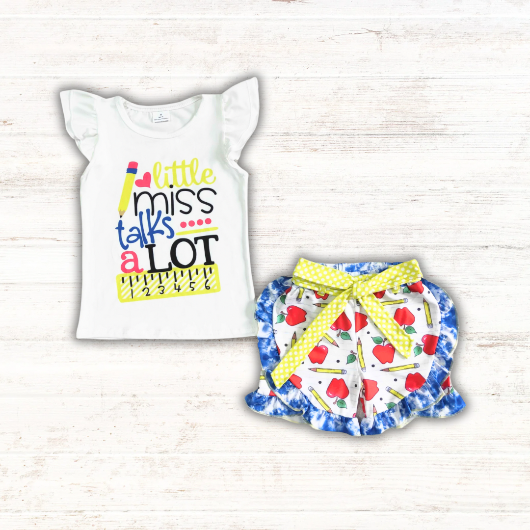 Little Miss Talks A Lot Short Set