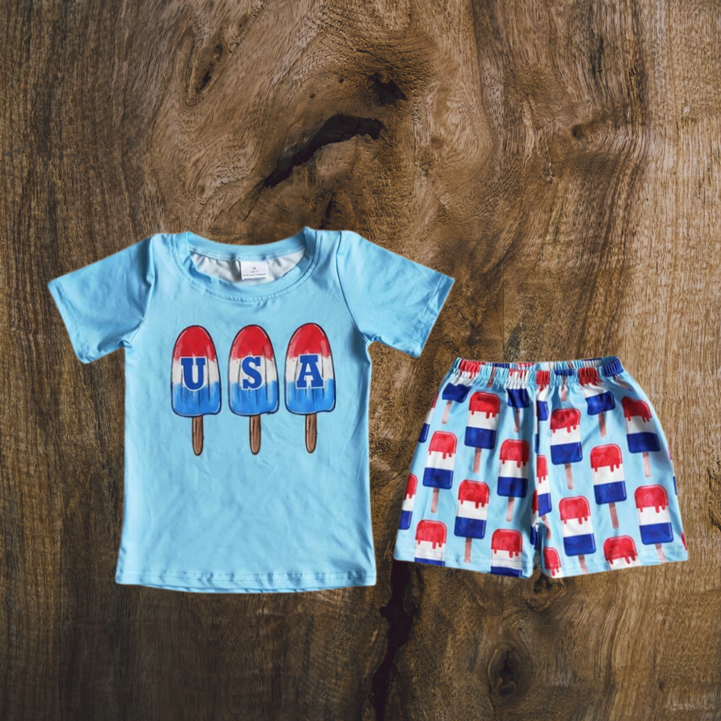 Poppin In The USA Short Set