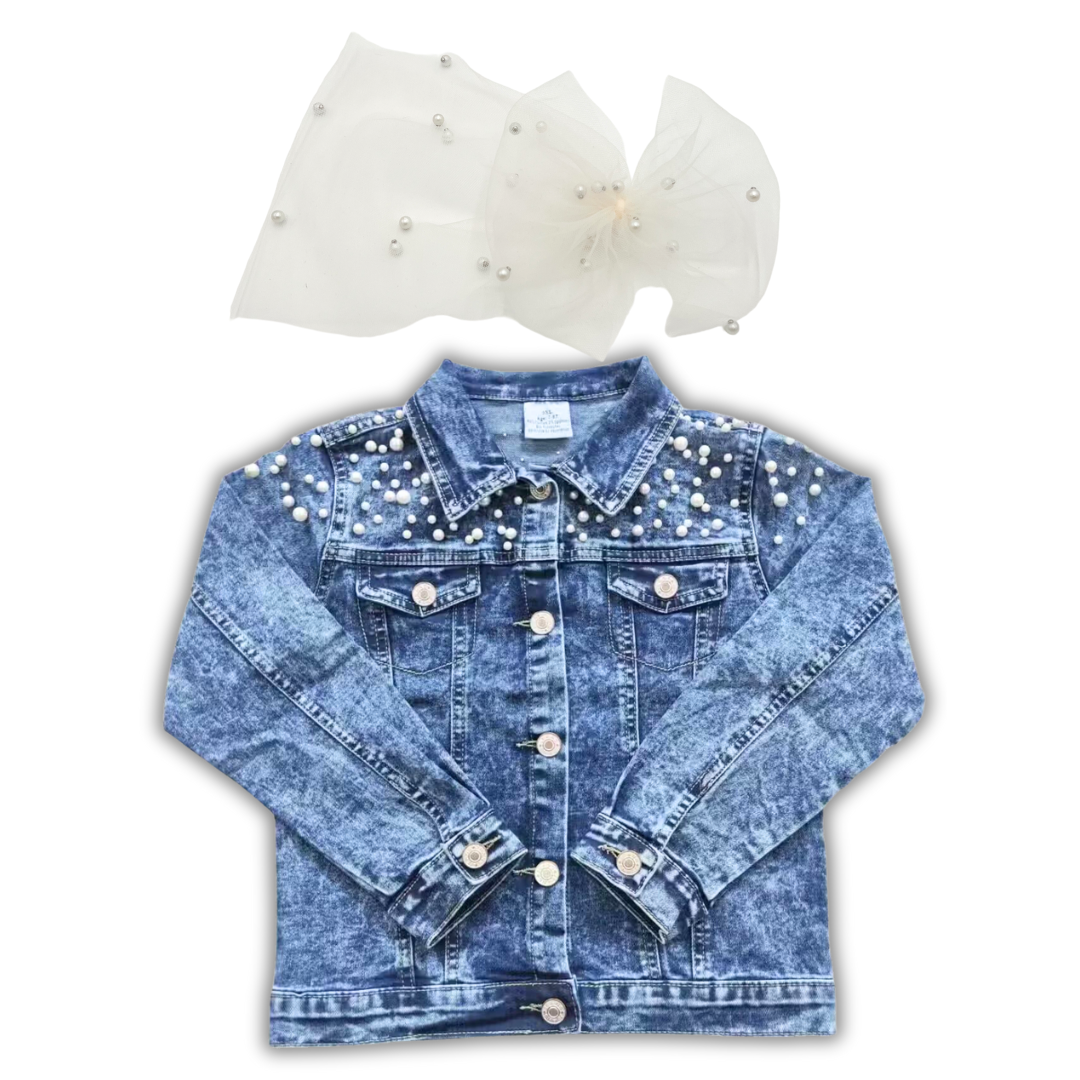 Pretty Pearls Denim Jacket