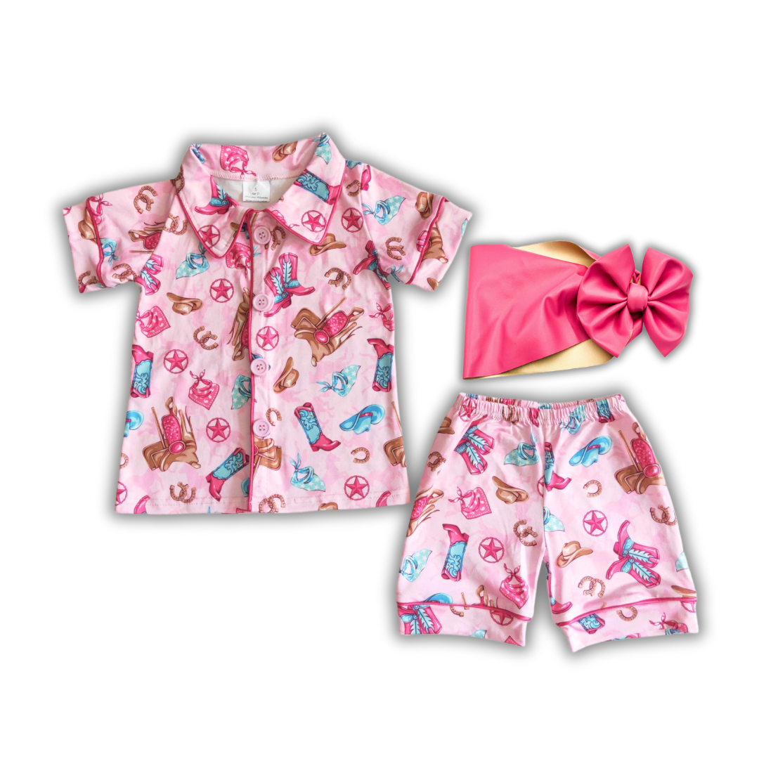 Western Gal Jammie Short Set