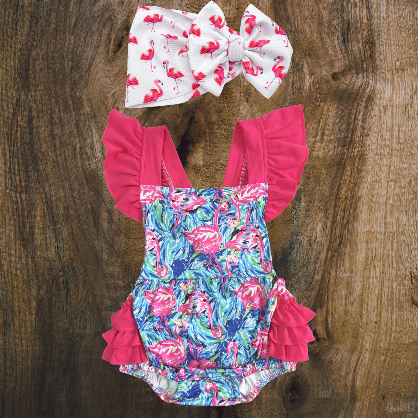 Flocking Flamingos Romper