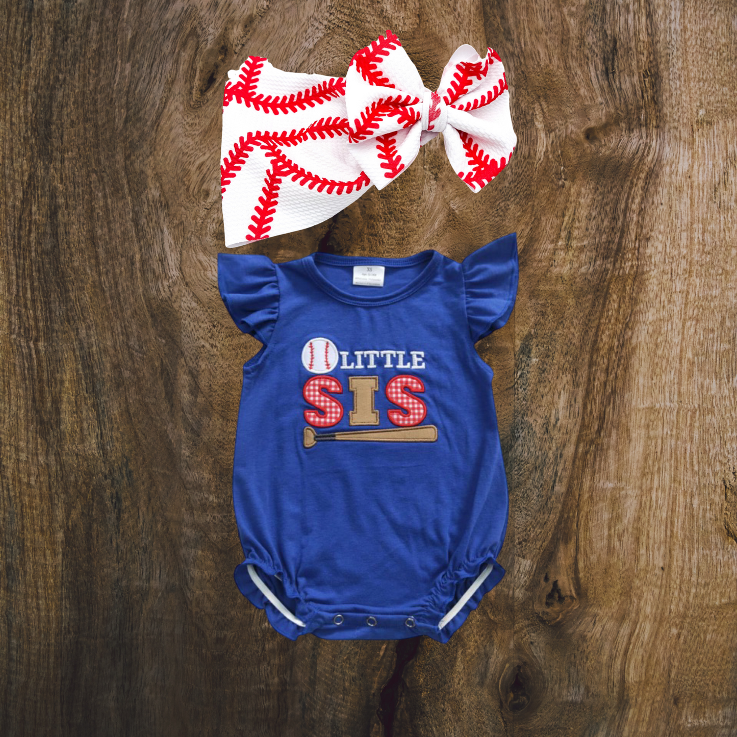 Little Sis Baseball Romper