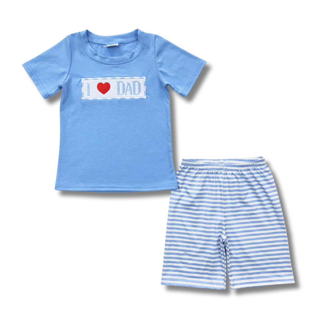 I Heart Dad Short Set