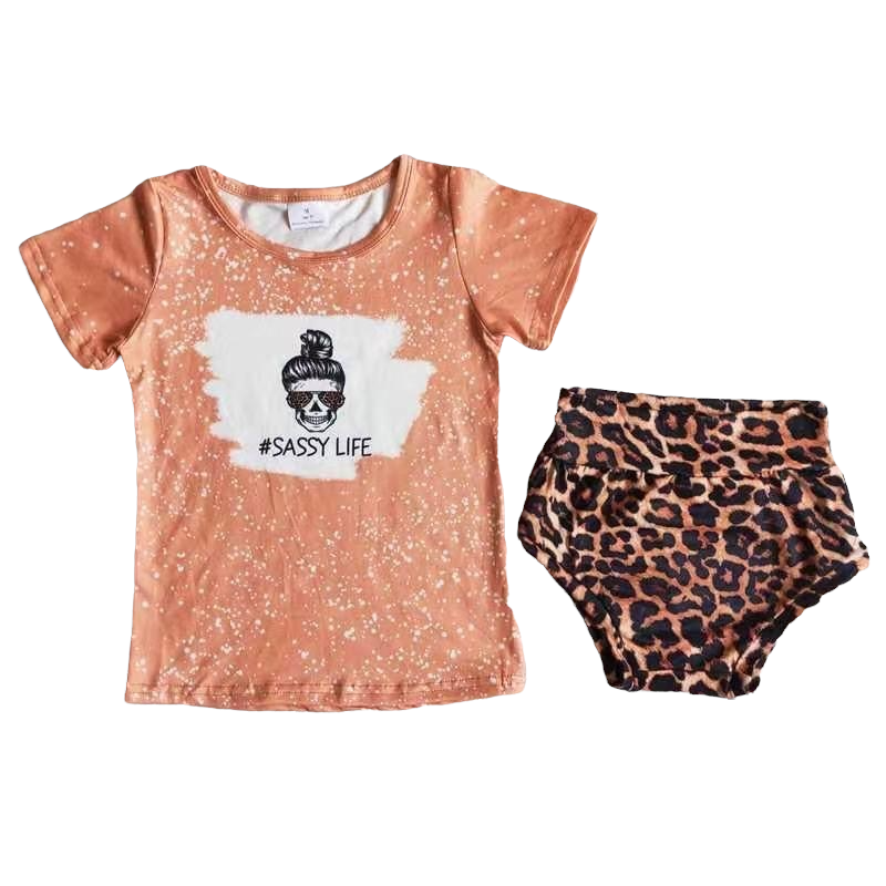 Leopard Skull Sassy Life Bummie Set