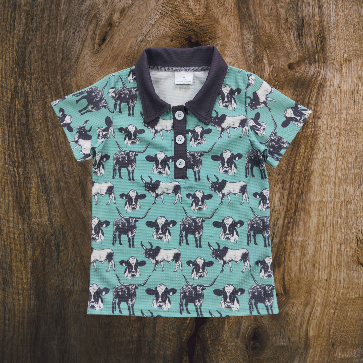 Longhorns & Cows Polo Top