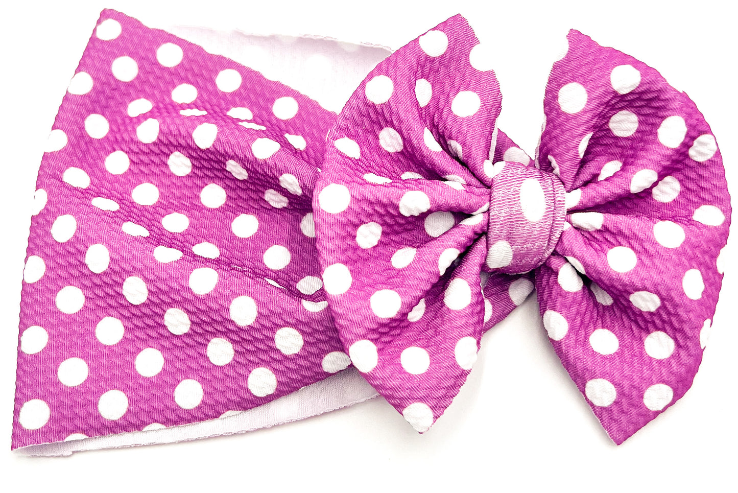 Purple Polka Head Wrap