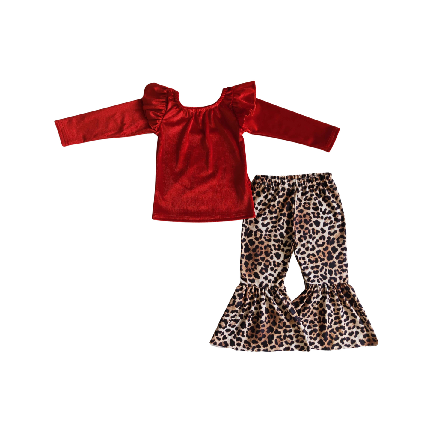 Red Velvet Leopard Set