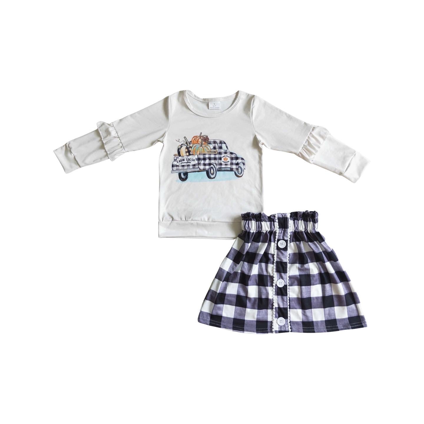 Farm Fresh Pumpkins Skirt Set