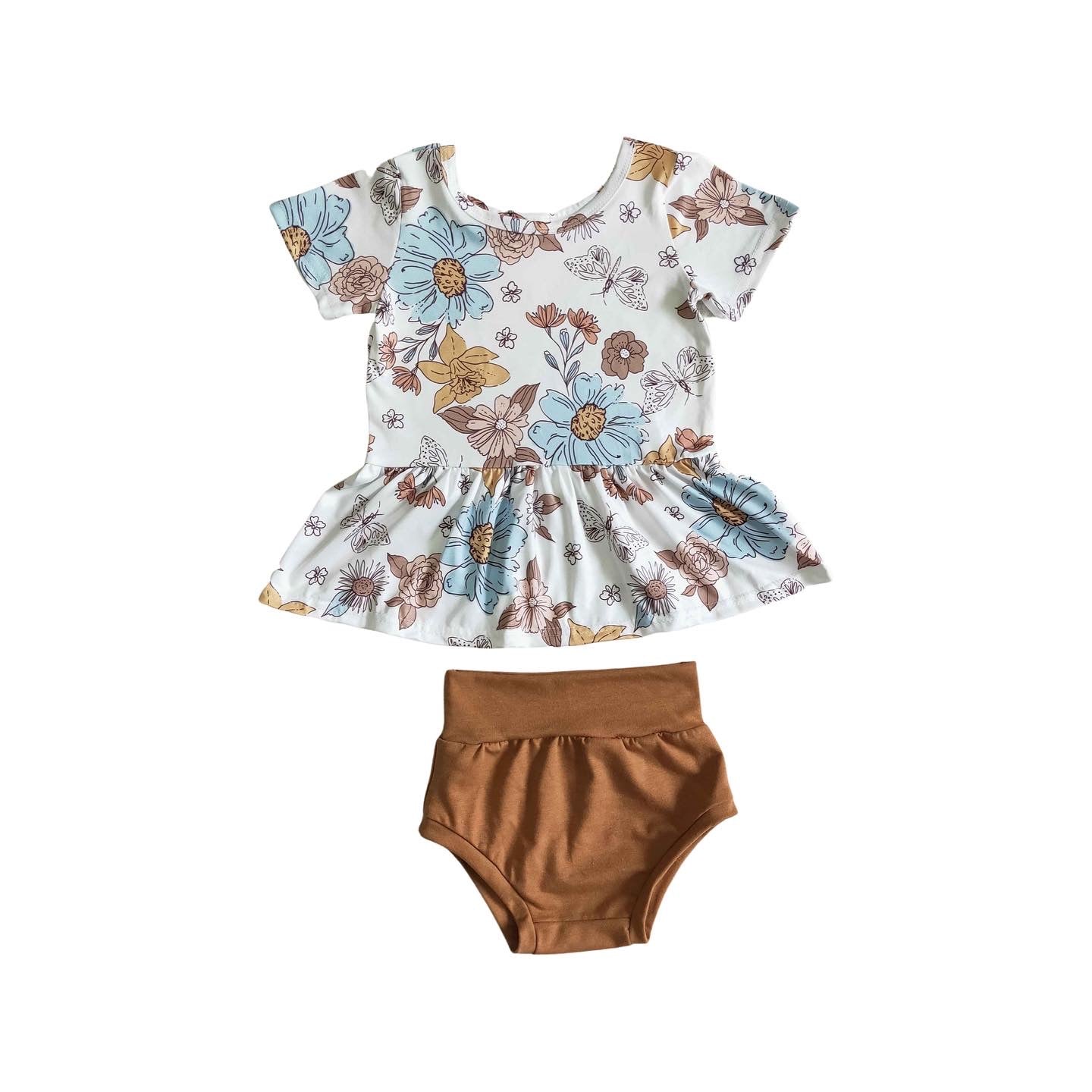 Fall Floral Bummie Set