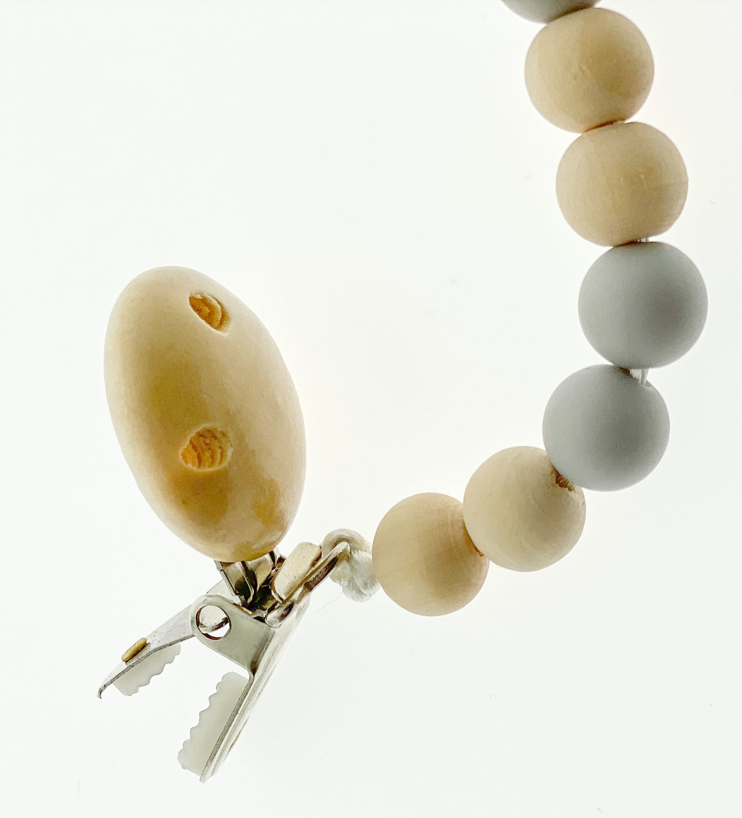 Pacifier Clip- Powder Gray