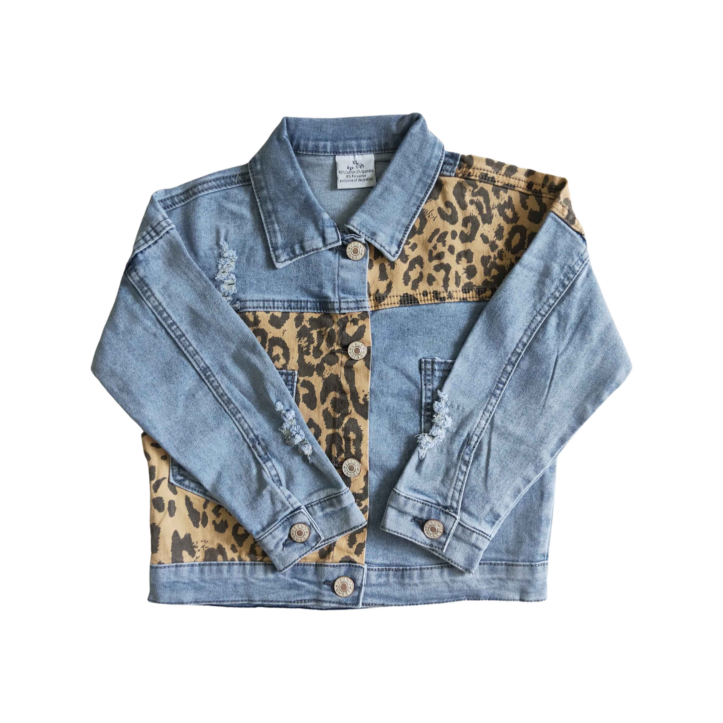 Leopard Babe Jean Jacket