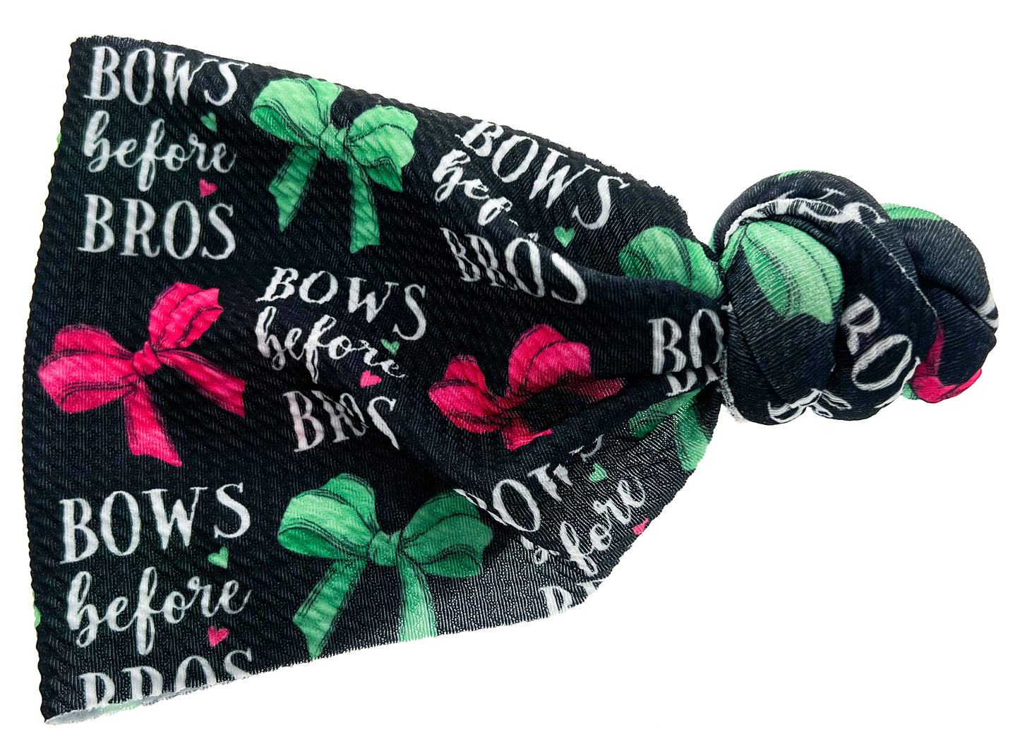 No Bros Just Bows Top Knot