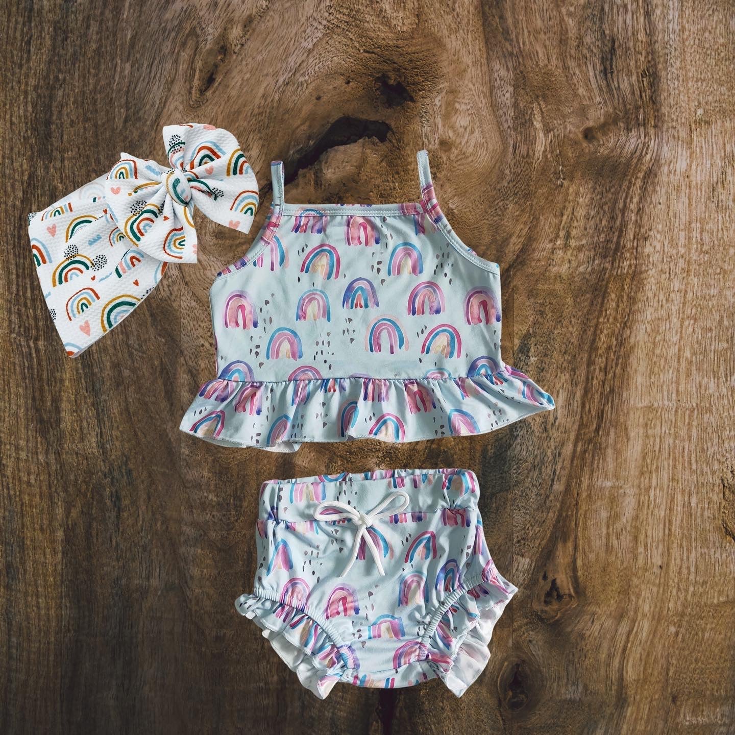 Lil Rainbow Bummie Set