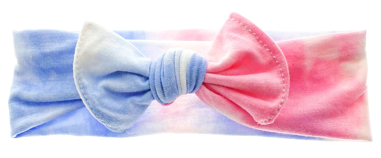 Cotton Candy Tye Dye Nylon Knot Headband