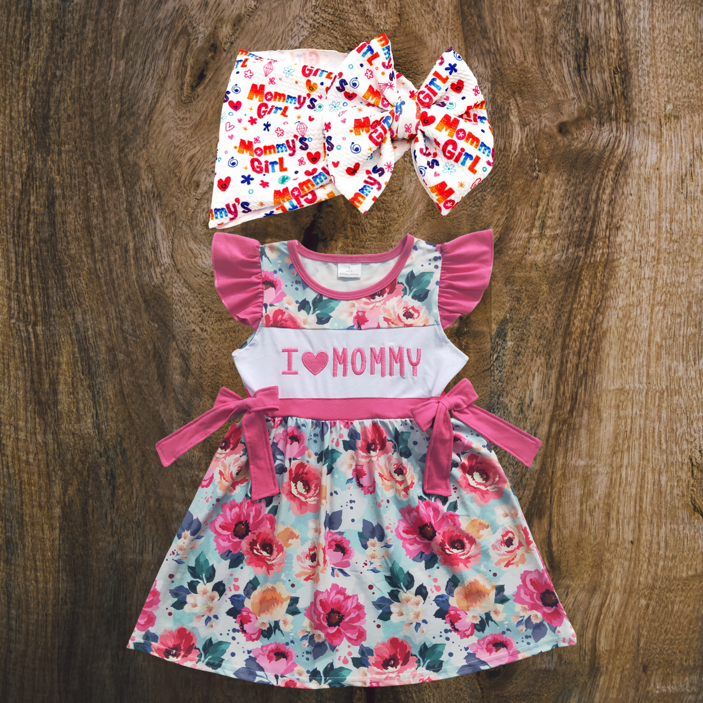 I Love Mommy Floral Dress