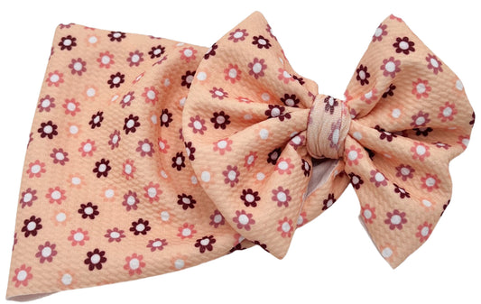 Peachy Little Daisy Head Wrap