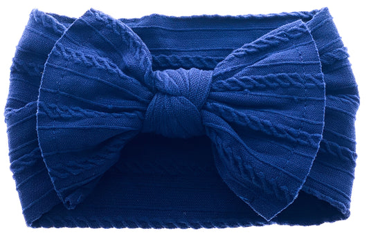 Navy Knit Knot Headband