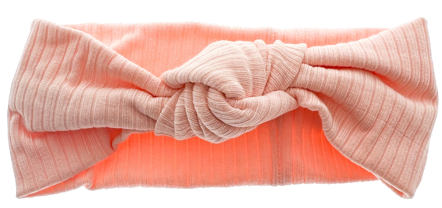 Ballerina Pink Ribbed Twisted Knot Headband