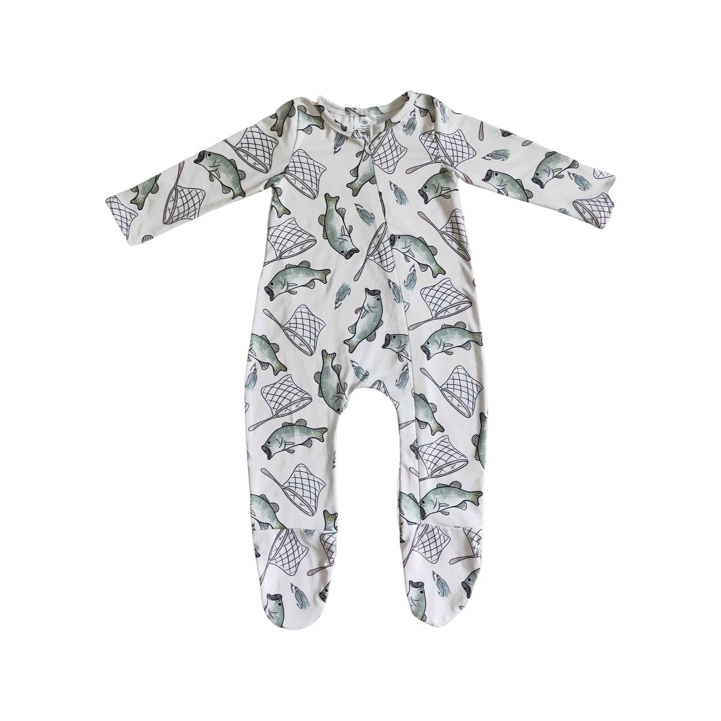 Gone Fishin Zipper Footed Jammies