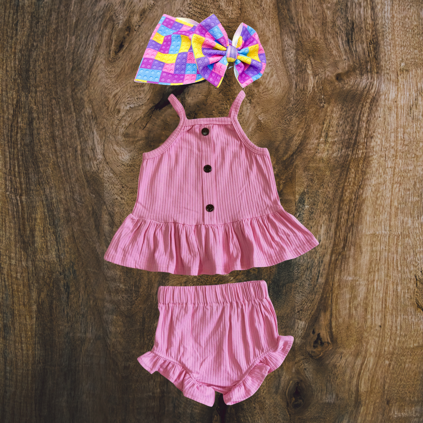 Bubblegum Pink Ribbed Set