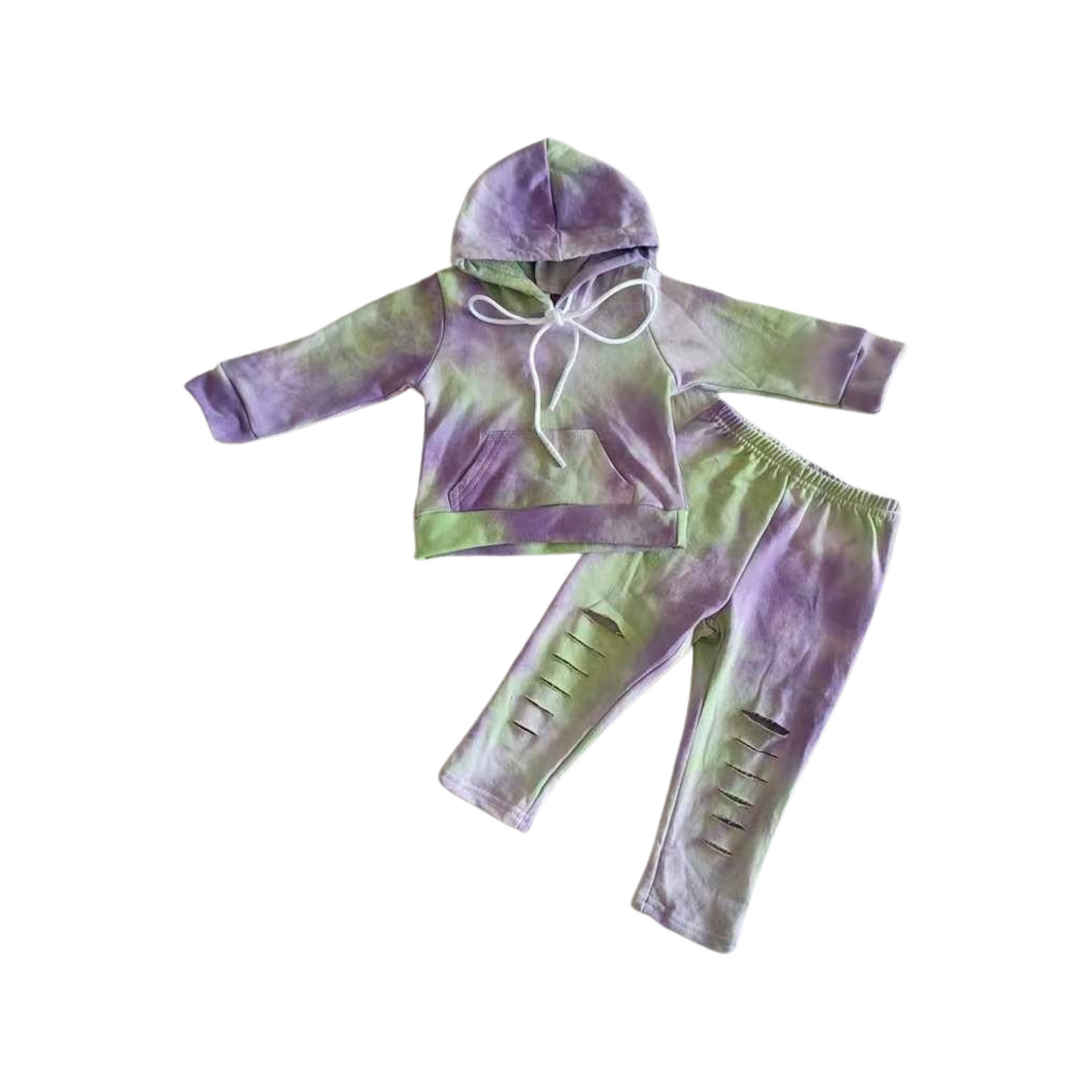 Purpleish Tye Dye Lounge Set