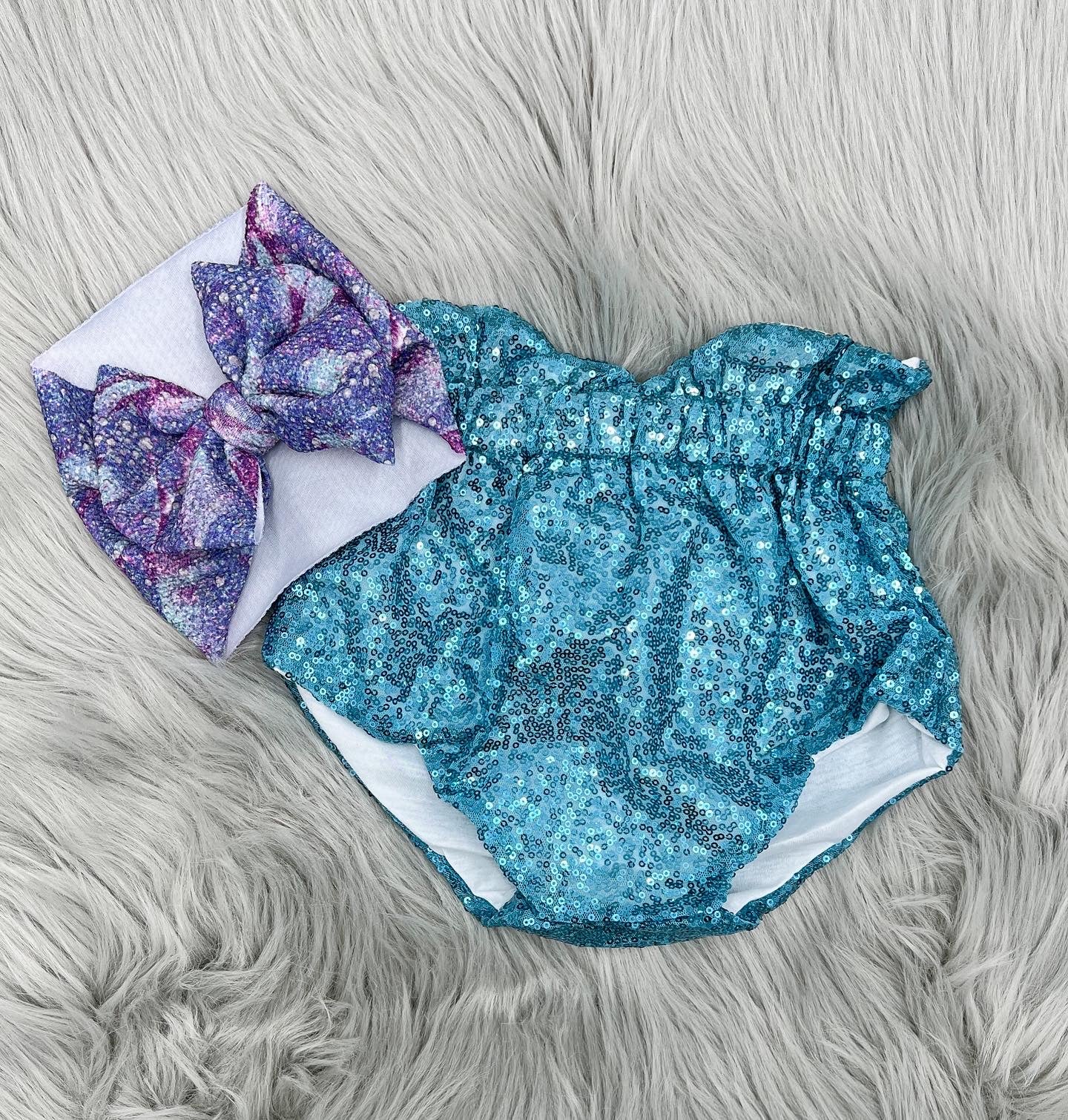 Ice Blue Sequin Bummies
