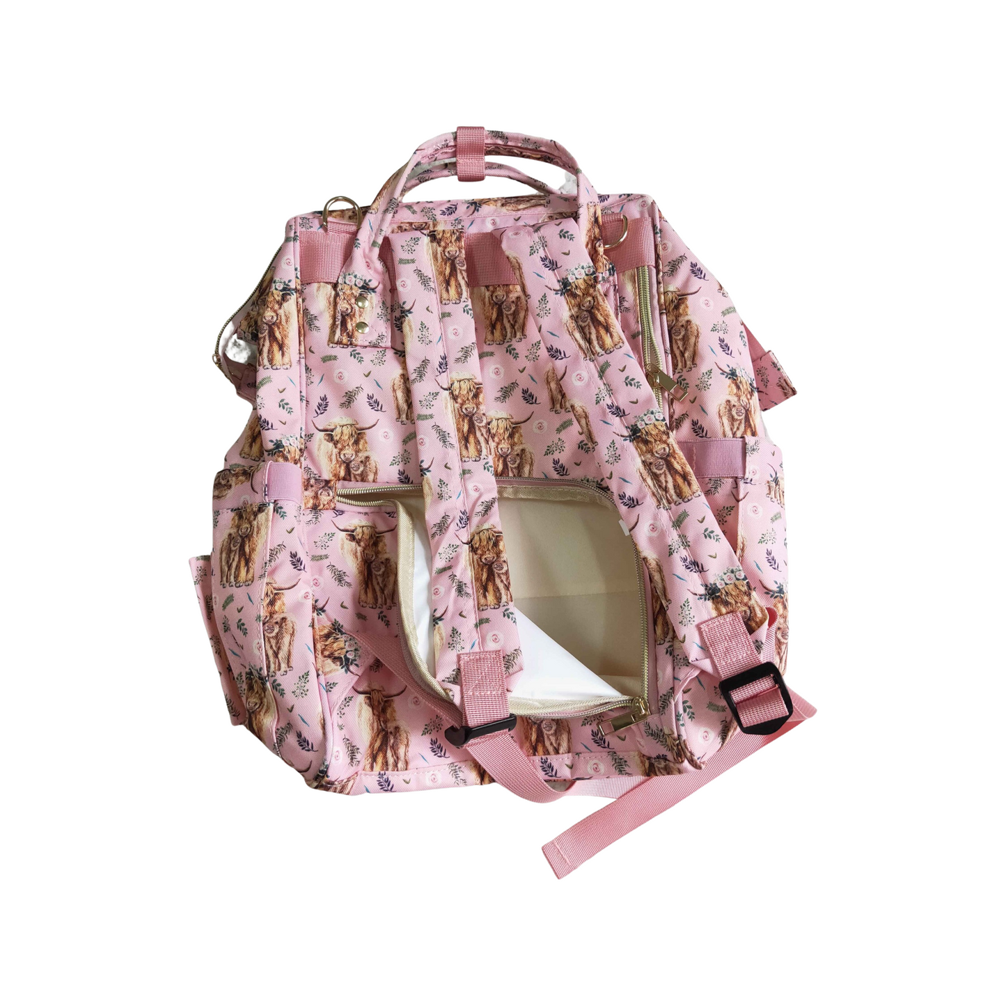 Pink Heifer Diaper Bag