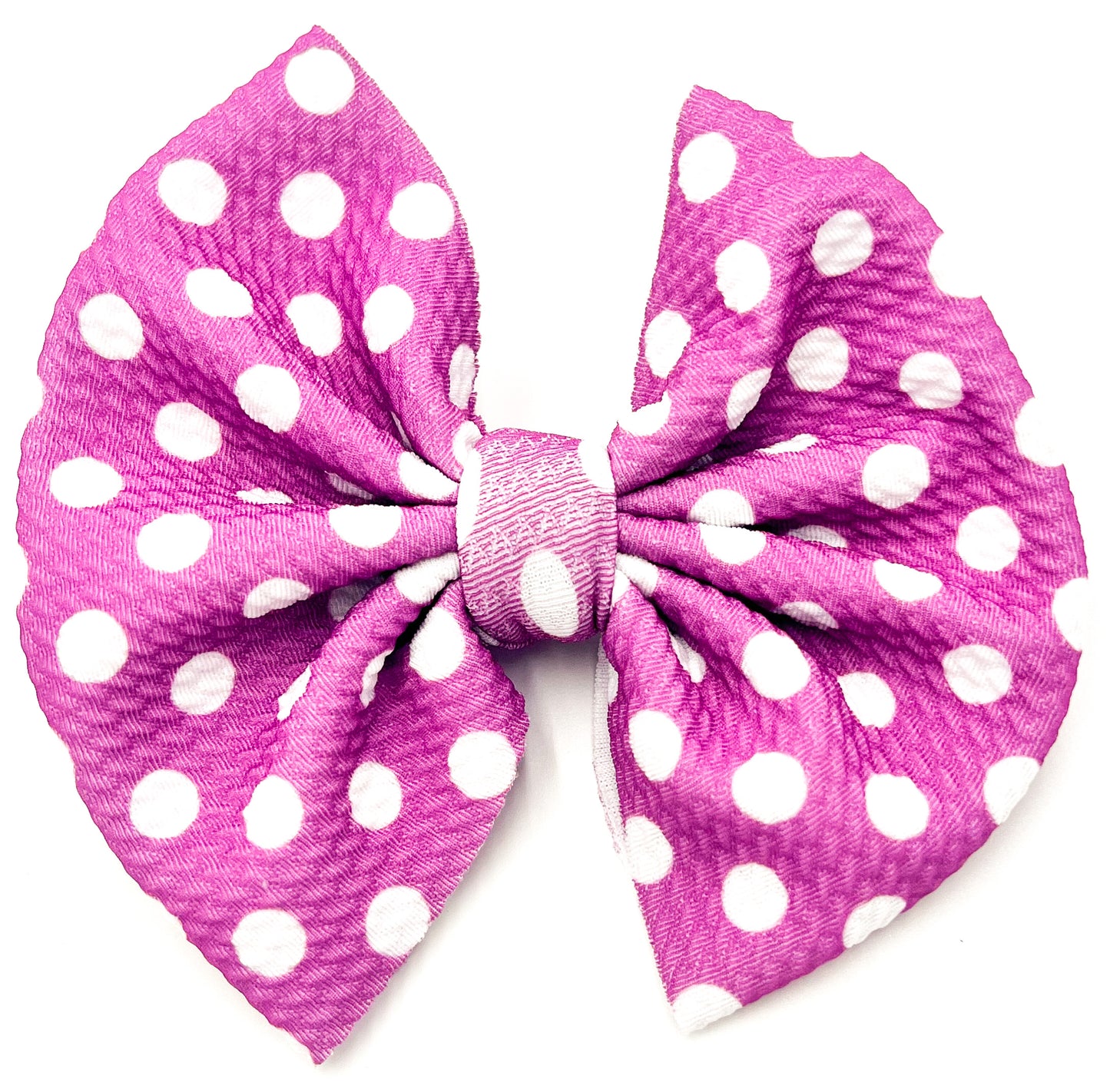 Purple Polka Bullet Bow