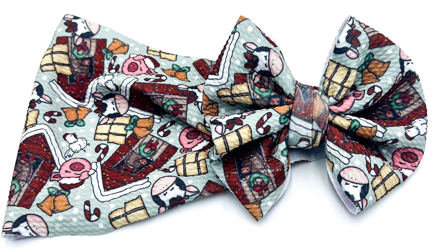 Holiday Barnyard Head Wrap